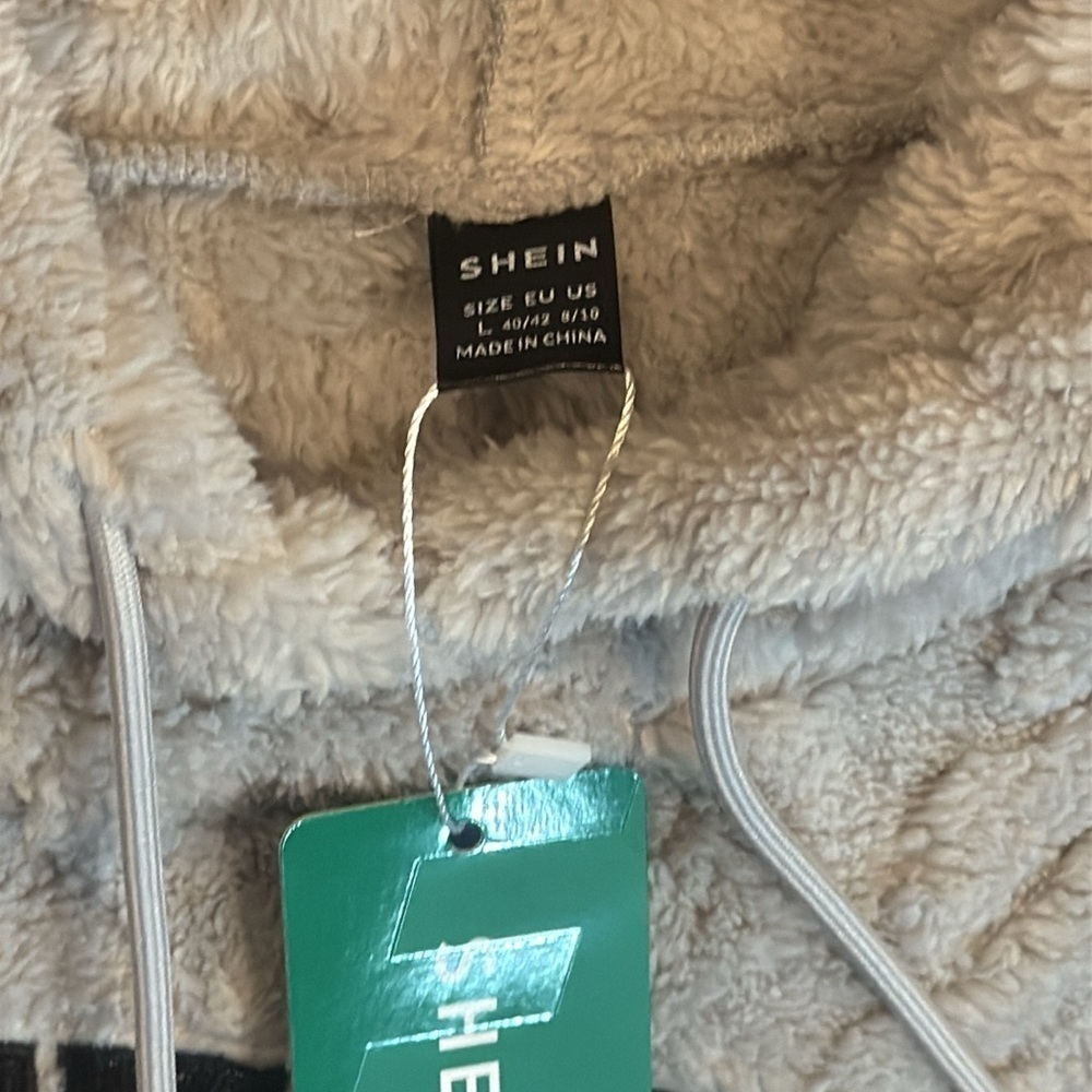 NWT! Large CALIFORNIA Los Angeles Light Gray Fleece Hoodie - Picture 4 of 8